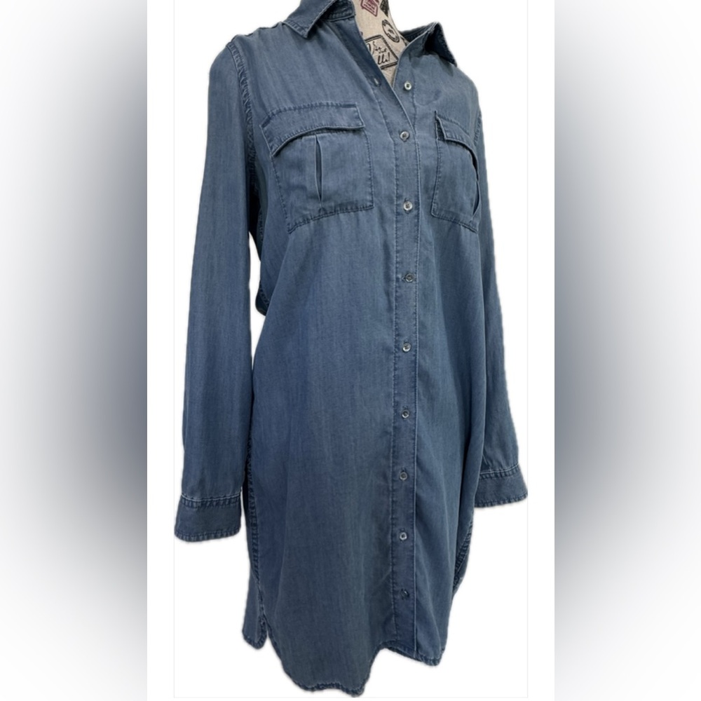 White House Black Market Denim Tunic - Picture 3 of 14